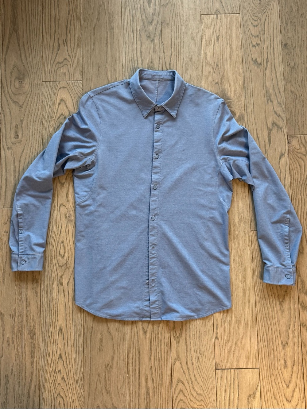 lululemon athletica Men's Light Blue Long-Sleeve Button Shirt